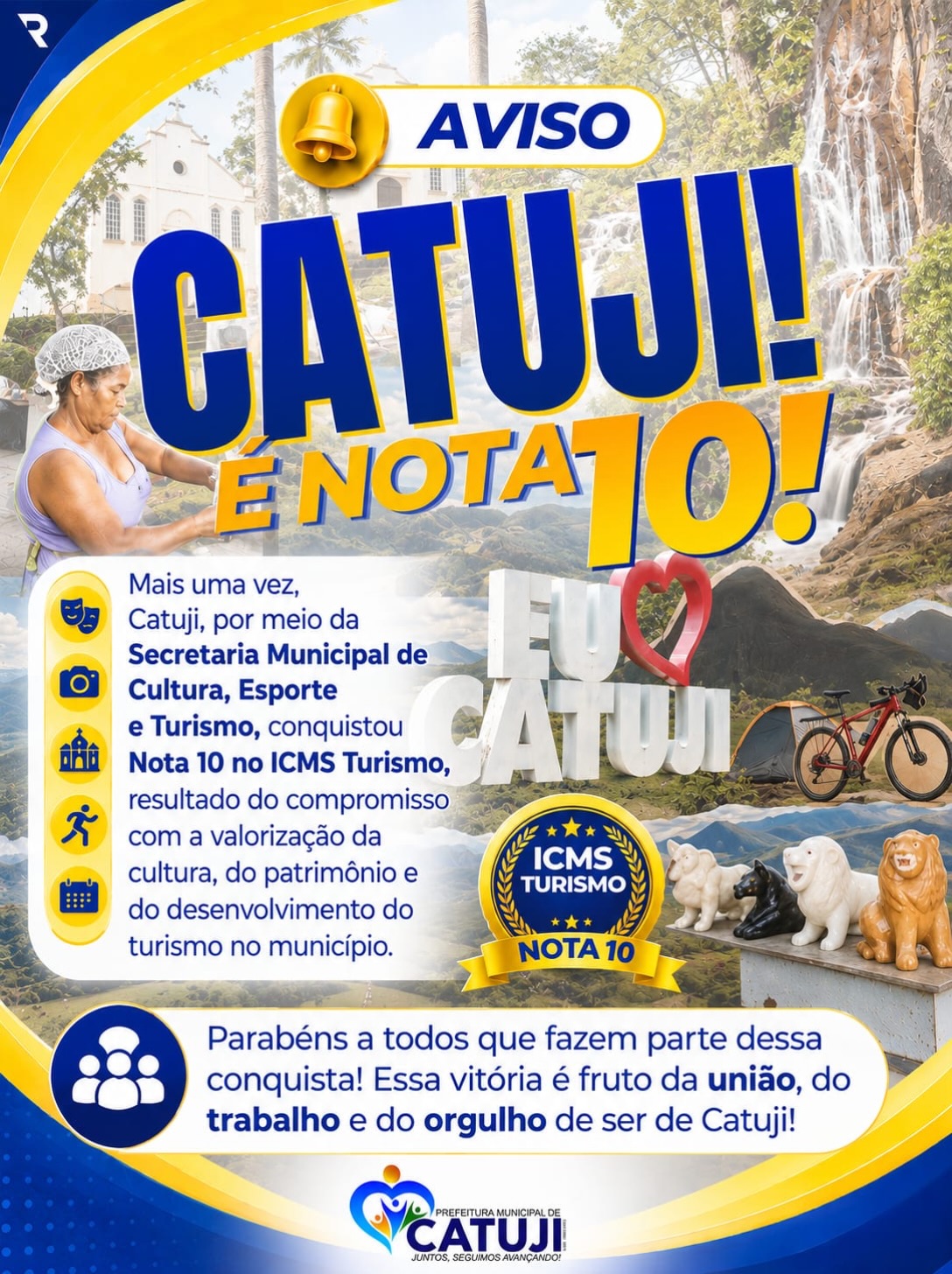 CATUJI É NOTA 10 NO ICMS TURISMO!